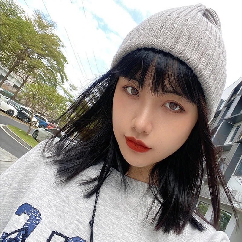 Autumn And Winter Warmth Hat Parent-child Hat Solid Color Woolen Hat Ribbed Knit Hat Adult Children Cold Resistant Pullover Cap