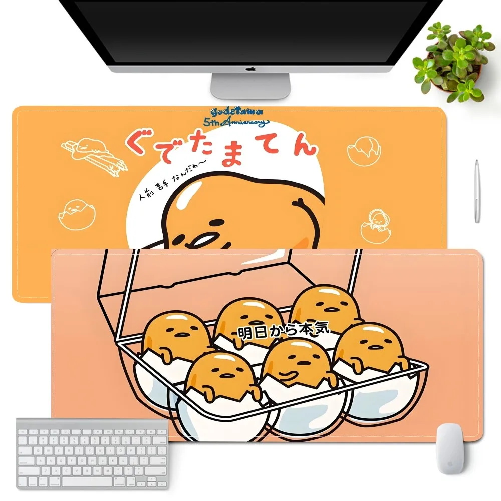 Yellow Cute G-Gudetama Mousepad Mouse Pad Laptop Gaming Accessories Mousepad Large Desk Mat Computer Gamer Keyboard Rug Carpet