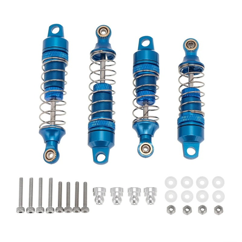 4Pcs Metal Front & Rear Shock Absorber Spring Dampers For Losi 1/18 Mini-T 2.0 2WD Stadium Truck Upgrade Parts