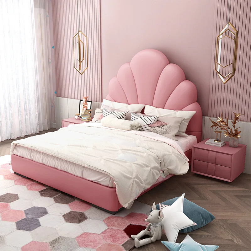 

Pink Storage Kids Beds Minimalist White Cheap Wooden Custom Kids Beds Single Design Modern Lettino Per Bambini Furniture Home