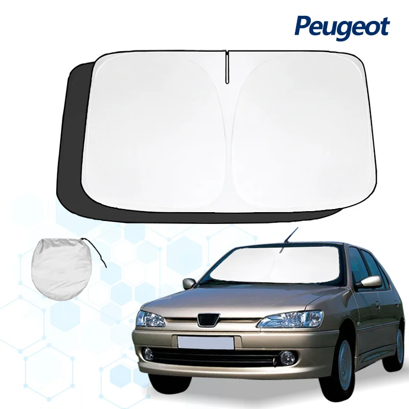 Car Windshield Sun Shade For Peugeot 306 Sunshade Summer Visor Protector Foldable Blocks UV Rays Protection Accessories