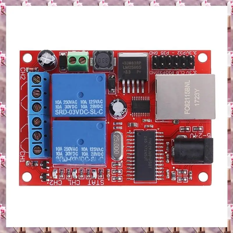 2025 LAN Ethernet 2 Way Relay Board Delay Switch TCP/UDP Controller Module WEB Server US Plug,LAN Ethernet 2 Way Relay Board Del