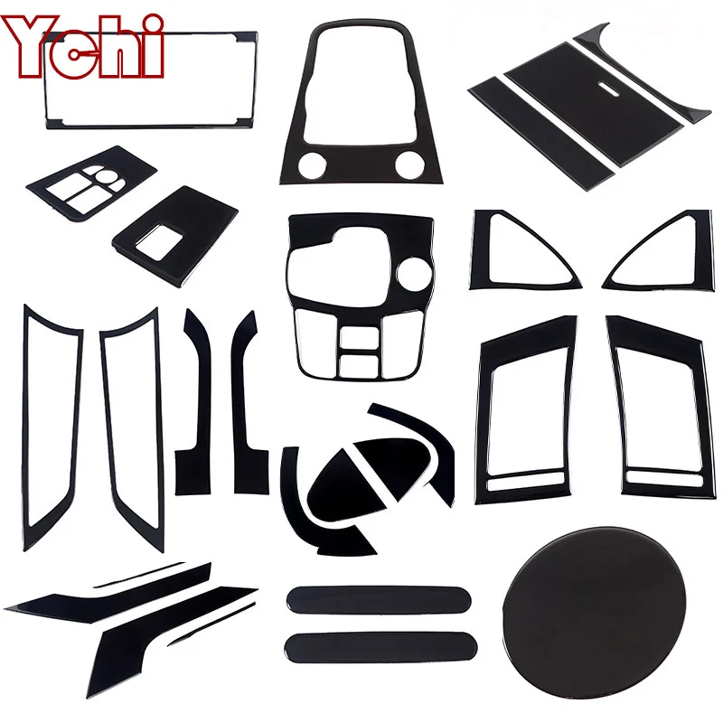 

Для Jaguar F-TYPE 2013-2025 ПВХ глянцевый черный внутренняя модификация центральная накладка управления накладка на дверь наклейка автомобильные аксессуары