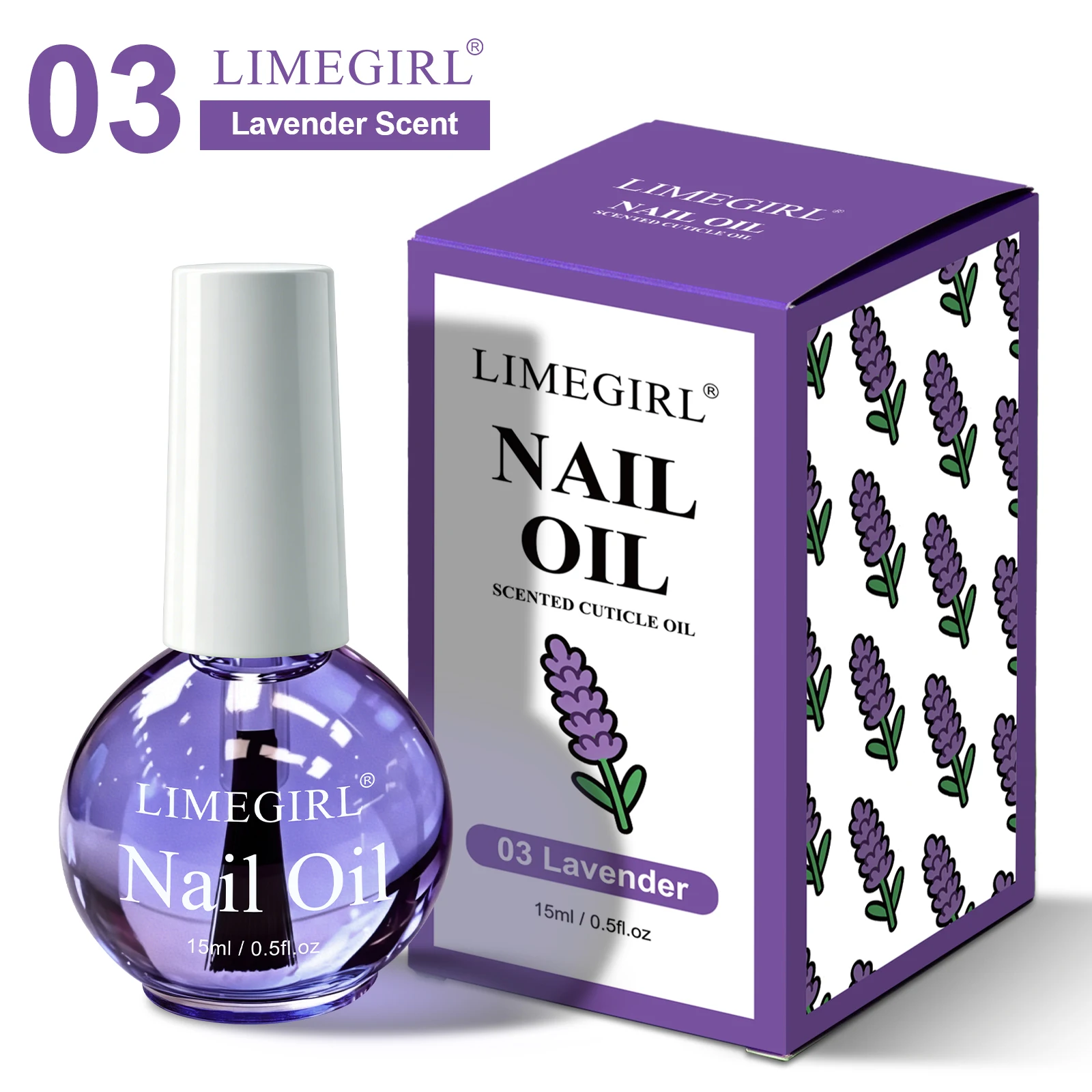 LIMEGIRL Huile pour ongles 15 ml, huile nutritive pour cuticules, nourrit, répare les ongles abîmés,
