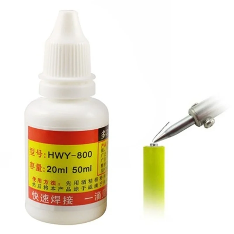 New Stainless Steel Liquid Flux Welding Solder Non-toxic Copper HWY-800 Paste Flux Liquid Solders Water Liquid Solders 20/50ml