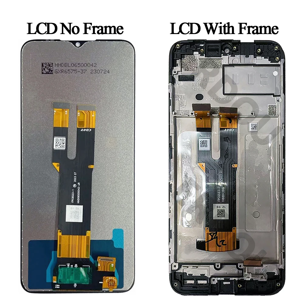 6.5 "ต้นฉบับ LCD สำหรับ Nokia C22จอแสดงผล LCD แผงหน้าจอสัมผัส digiziter ประกอบกับกรอบชิ้นส่วนอะไหล่สำหรับ Nokia C22 LCD