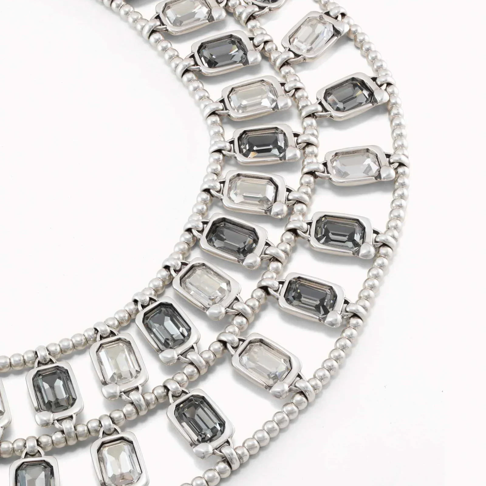 2024 New Hot selling Spain UNOde50 Jewelry Fashion Luxury Grey White Crystal Double Layer Necklace Women's High Quality Gift