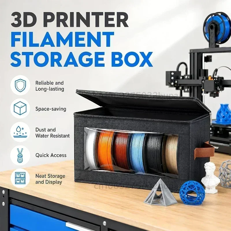 3D-Filament-Aufbewahrungsbox Filament-Ständer Filament-Aufbewahrung 3D-Druck-Zubehör Halterung für Zuhause, Büro, Werkstatt – Detail 7