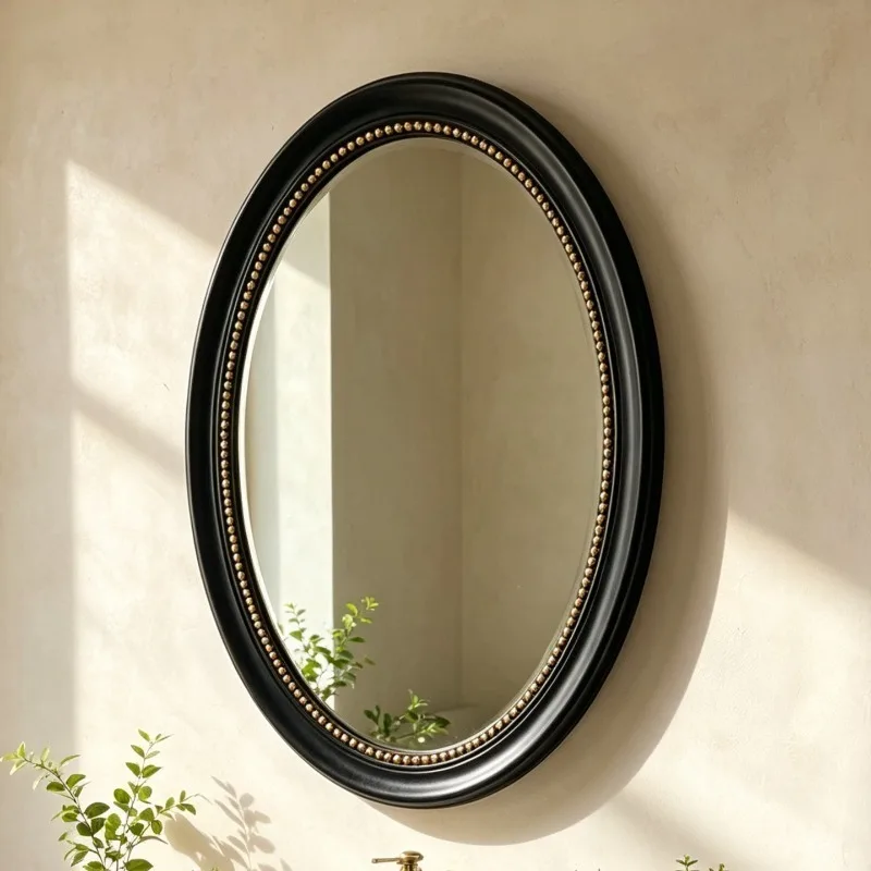 Resin Bath Mirror Wall Decor Vanity Mirrors Elegant Room Ornaments Walls Mounted Makeup Mirror Luxury Aesthetic Bathroom Mirrors