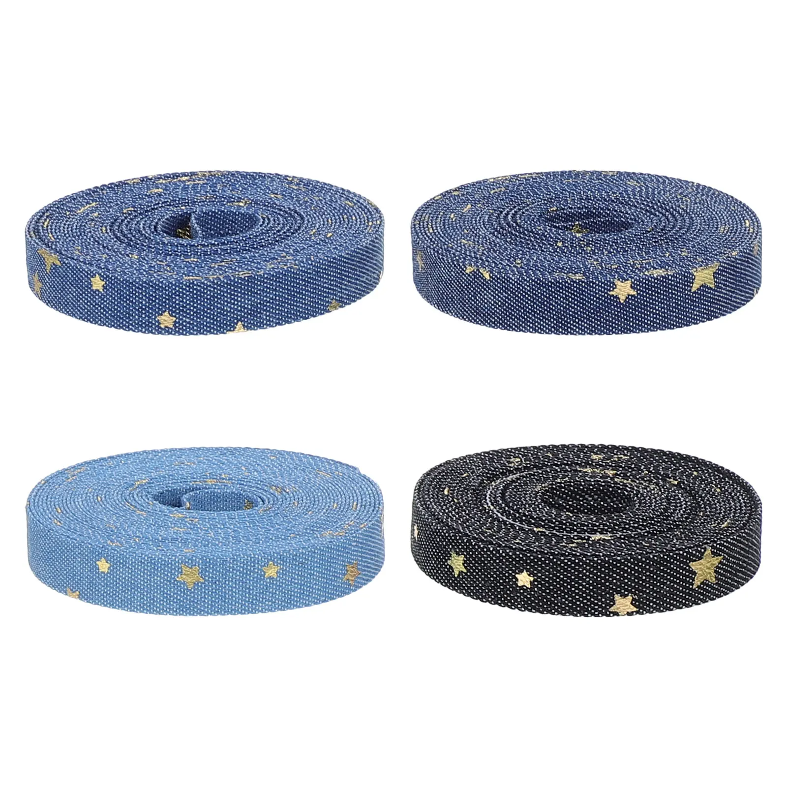 

Denim Webbing Ribbon Strips for Crafts Metal Crafting Ornament Embroidered Gold Fabric Ribbons Binding Tape