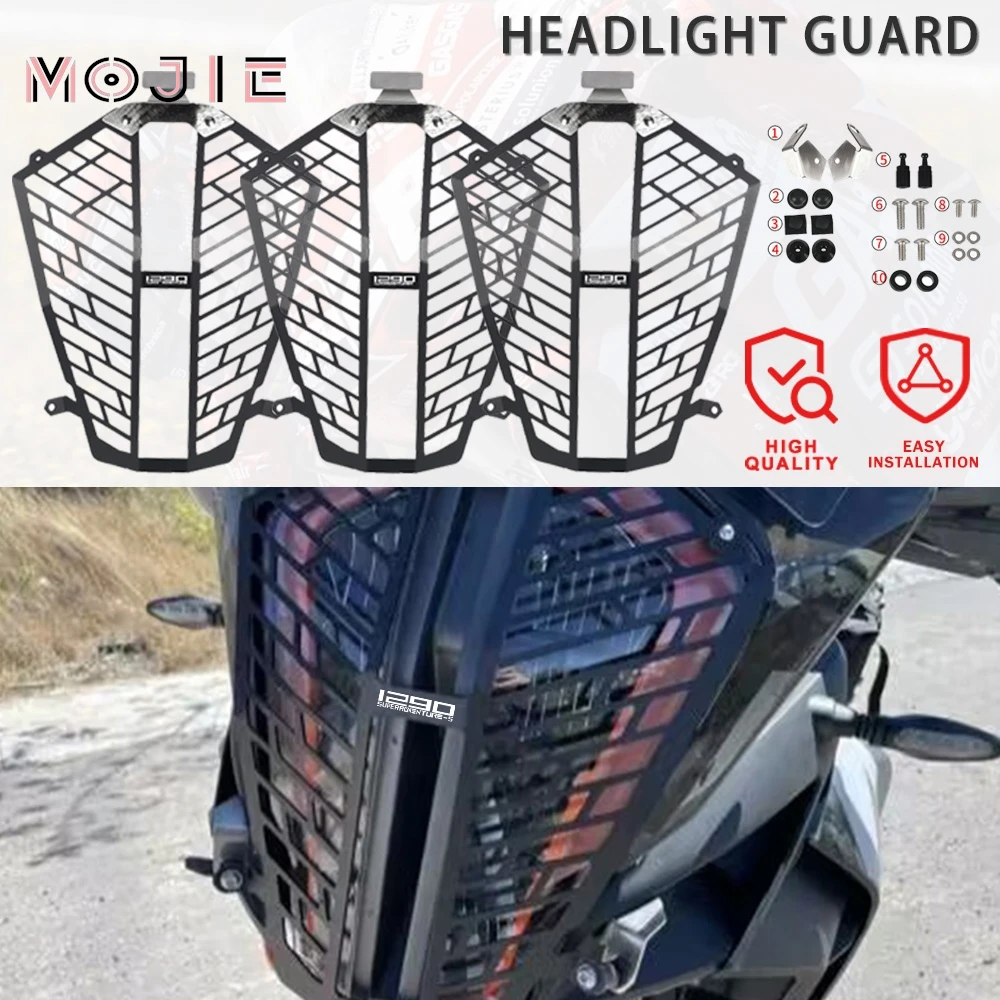 

For 1290 Super Adventure ADV S R 2017-2020 2021 Motorcycle Accessories Headlight Protector Grille Guard Cover Protection Grill