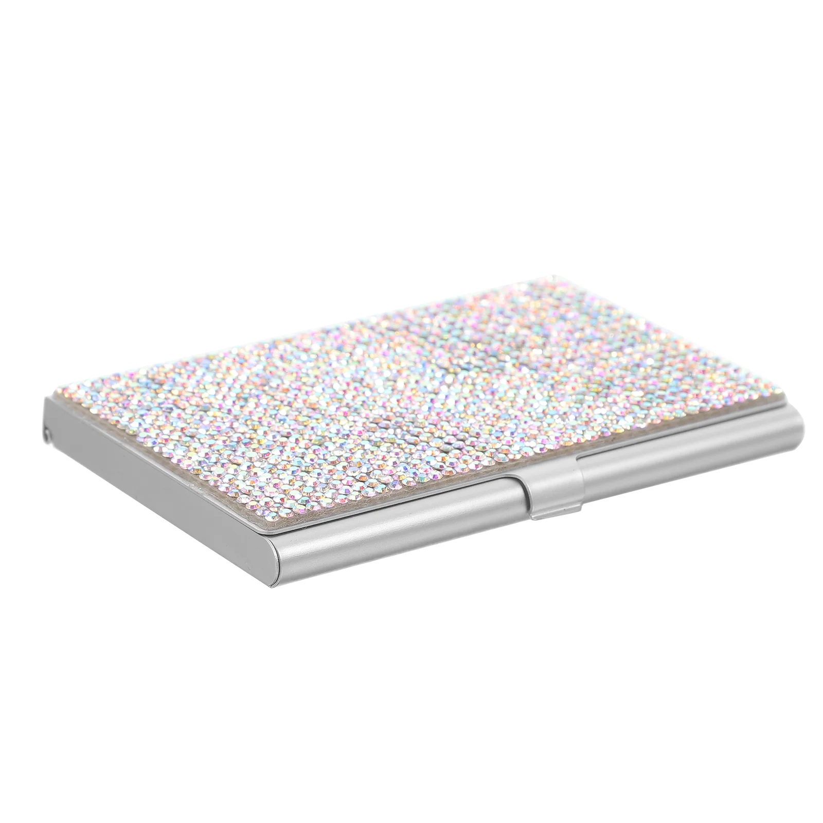 Desktop Rhinestone Business Card Holder Travel Cards Stand Rhinestones Office Container