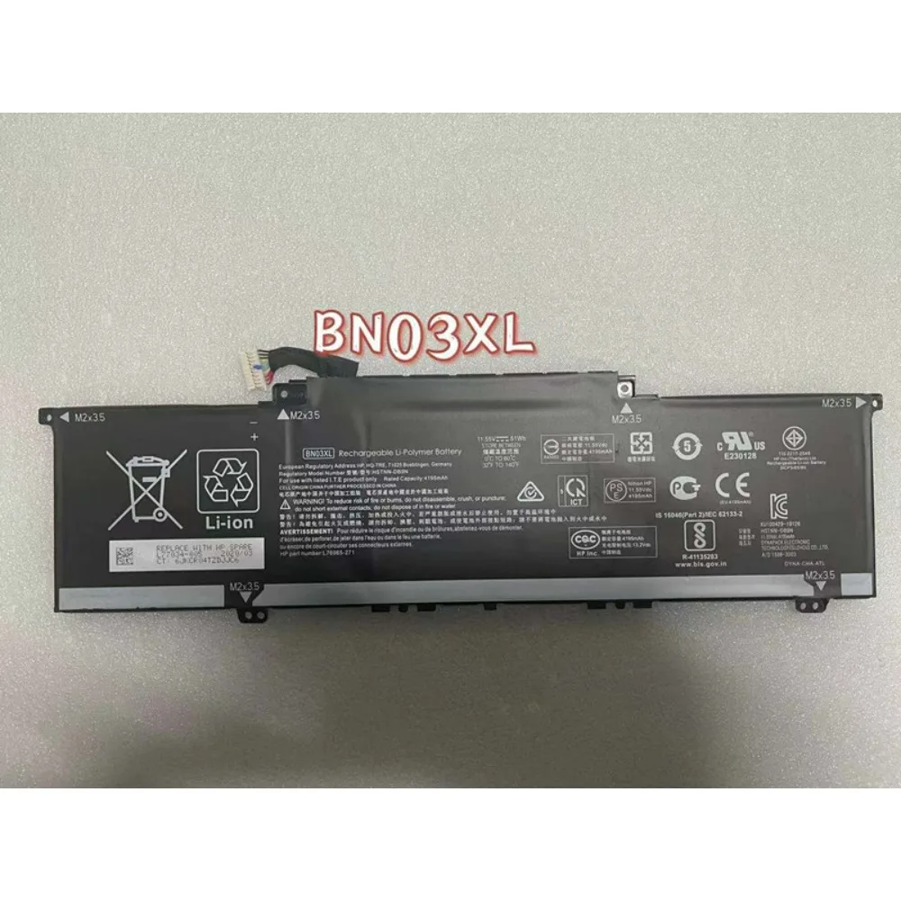 High-quality Battery for HP ENVY 13-BA 13T-BA 11.55V 4195MAH 51WH 3-CELL LIPO L76965-AC1- Laptop Battery