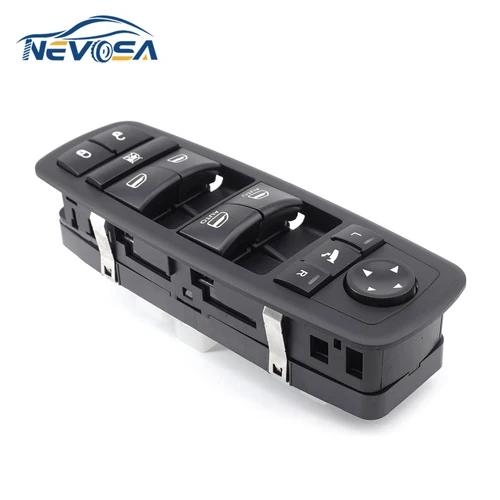 Imagen 2 del producto NEVOSA 68184803 AC para Jeep Grand Cherokee 2014 2015 2016 botón de interruptor principal de ventanilla eléctrica de coche luz azul 56046826 AE 68184803 AB