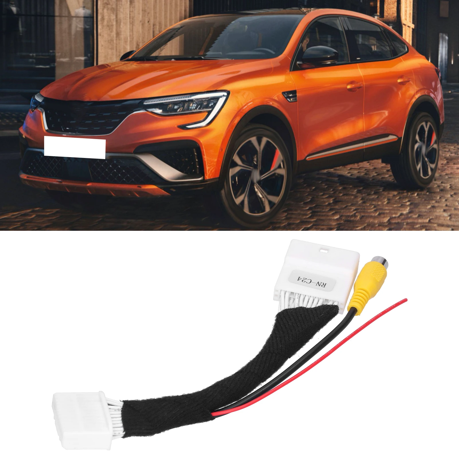 

Reverse Parking Camera Connection Cable 24Pin RCA Adapter Line Wiring Fit For Renault