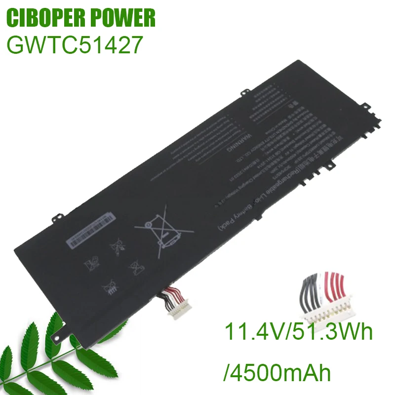 CP Genuine Laptop Battery U488575PV-3S1P 11.4V/51.3Wh/4500mAh For Ultra Slim 14.1 GWTC51427 ,U488575PV-3S1P