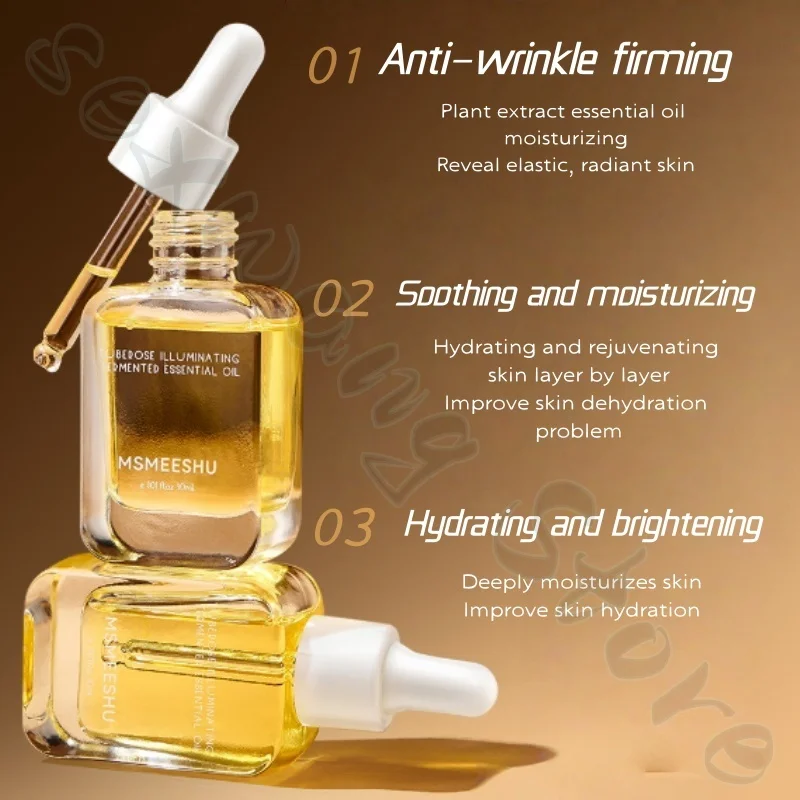 MSMEESHU tuberose light fermented essence oil tightens skin, fades fine lines, moisturizes and improves rough and dry skin 30ml