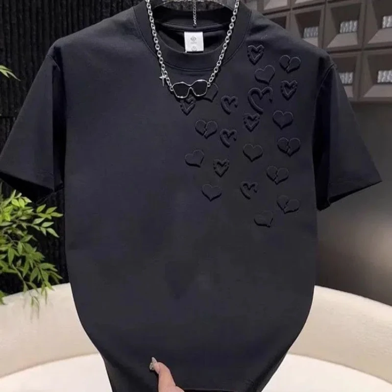 Men's Trend Casual Short Sleeve Loose Pullovers Top Summer Simplicity All-match Fashion T Shirts Harajuku Korean Men Clothing