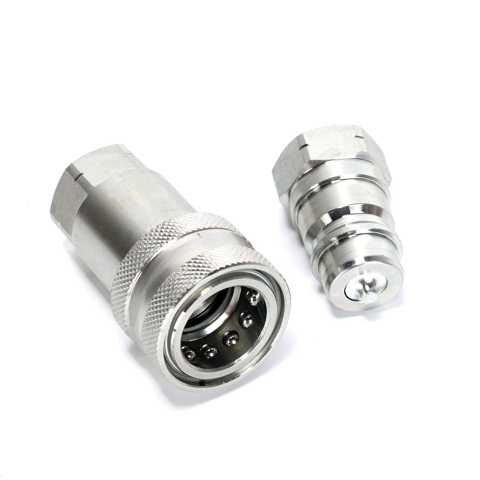 

Ruimou 1set Hydraulic Quick Connect Coupler Set NPT 1/2 Female Pipe Fitting Plug Suitable For Construction Forestry Etc