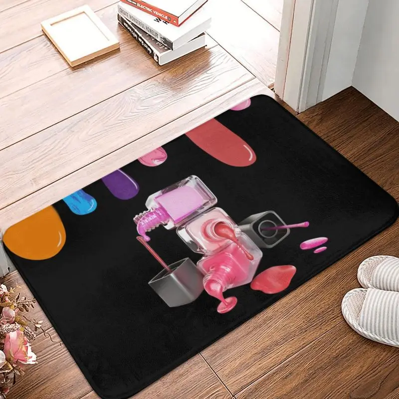 

Nail Artist Gift Floor Door Kitchen Bath Mat Anti-Slip Outdoor Manicurist Nail Polish Doormat Living Room Entrance Carpet Rug