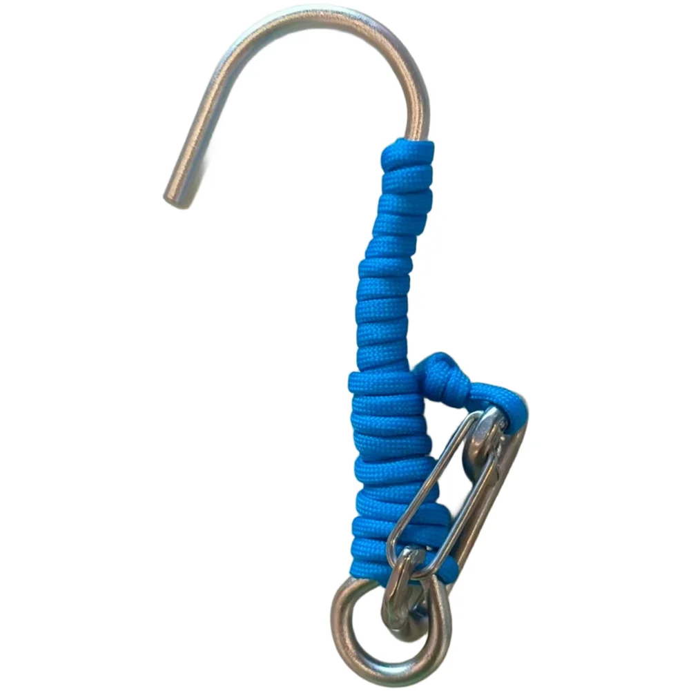 120cm Scuba Diving Lanyard Featuring Stainless Steel J Hook and Abrasion Resistant Coiled Cord for Diver Stability Needs