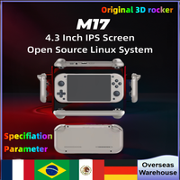 M17 Retro Handheld Video Game Console 4.3 Inch IPS Screen Open Source Linux System Portable Pocket Video Player 64GB Gifts