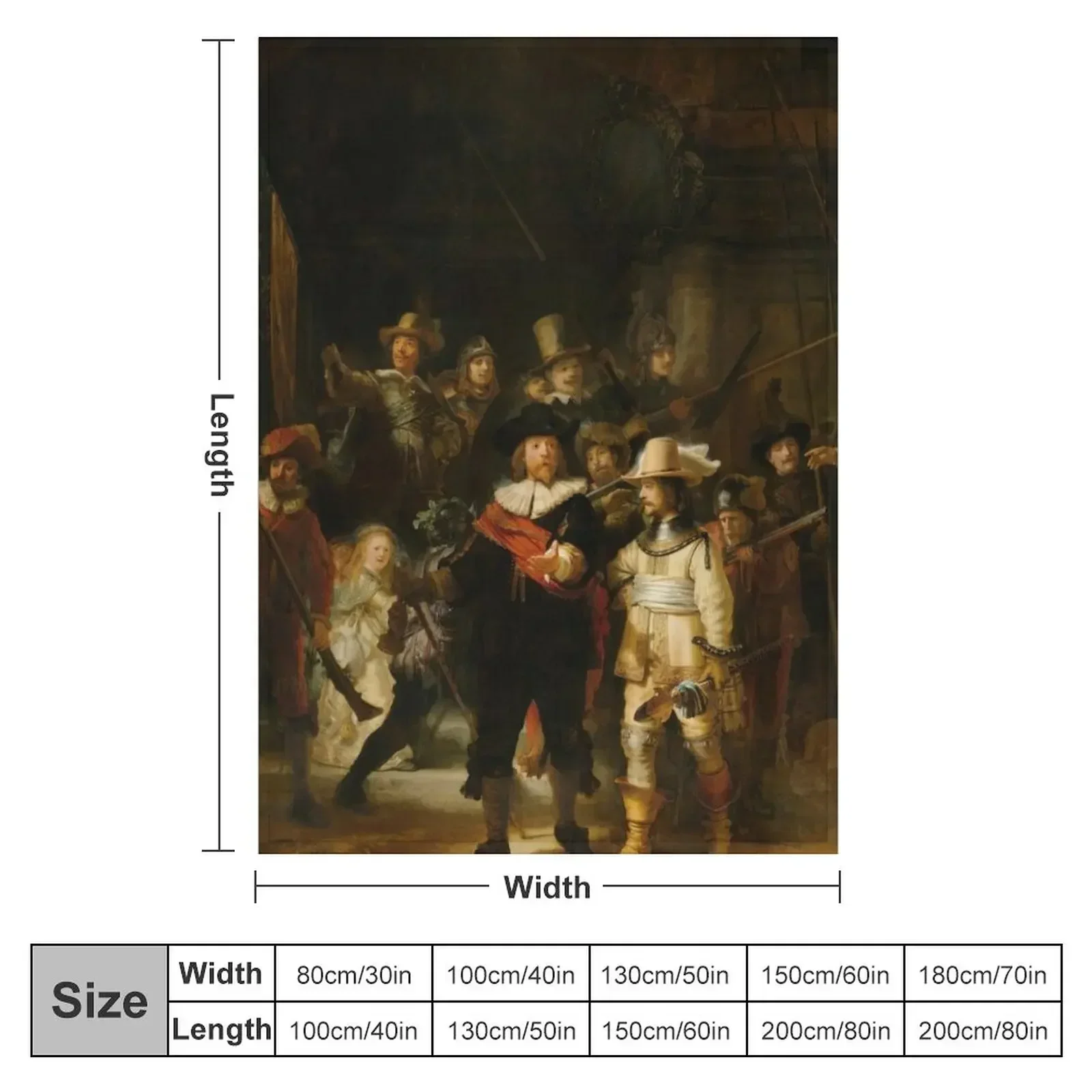 The Nightwatch by Rembrandt van Rijn ( Nachtwacht ) Throw Blanket Luxury Thicken halloween Sofas for winter Blankets