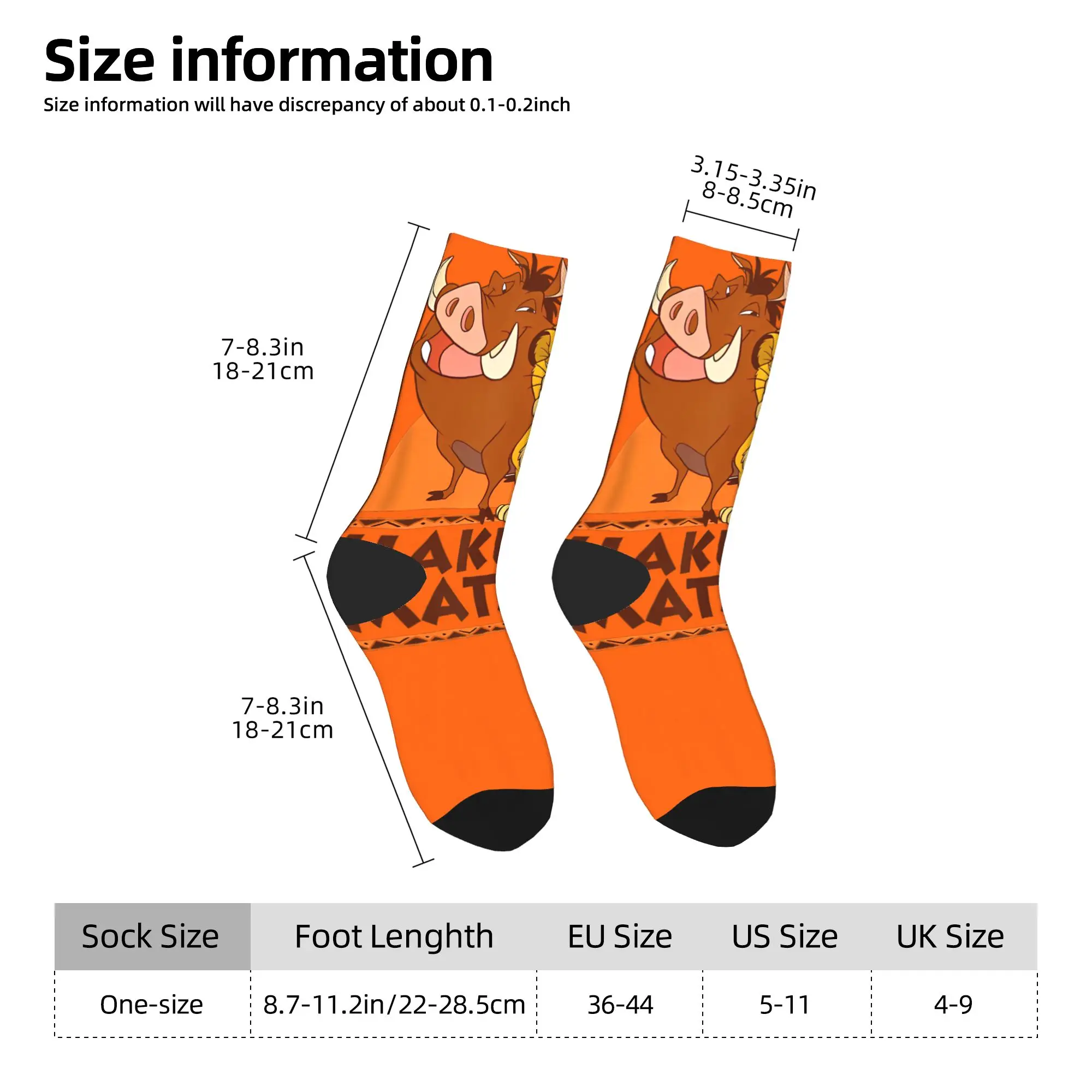 The Lion King Hakuna Matata Simba Timon Pumbaa Socks Stockings Funny Men Comfortable Socks Pattern Cycling Non Slip Socks - view 5