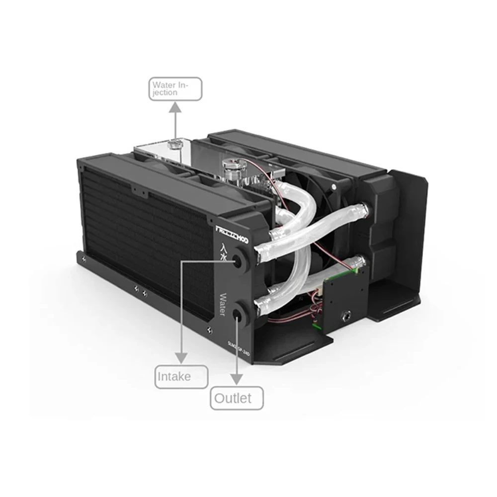 FREEZEMOD مشعاع مزدوج إصدار 2025 وحدة تبريد عالية الطاقة 12-24 فولت مع إنذار مستوى المياه SLMZ-SP-24D