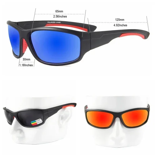 Imagen 2 del producto Queshark gafas de sol polarizadas para pescar hombres mujeres escalada Camping senderismo gafas de pescador protección UV400