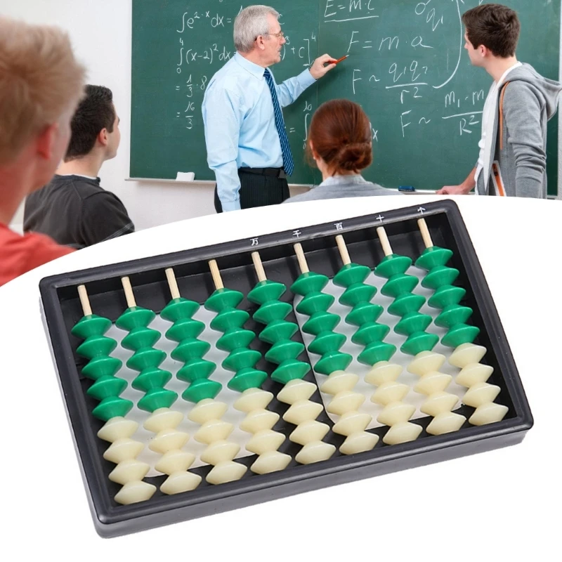  Portable ABS Abacus Educational Toy 9 Column 9 Beads Abacus Math Calculator