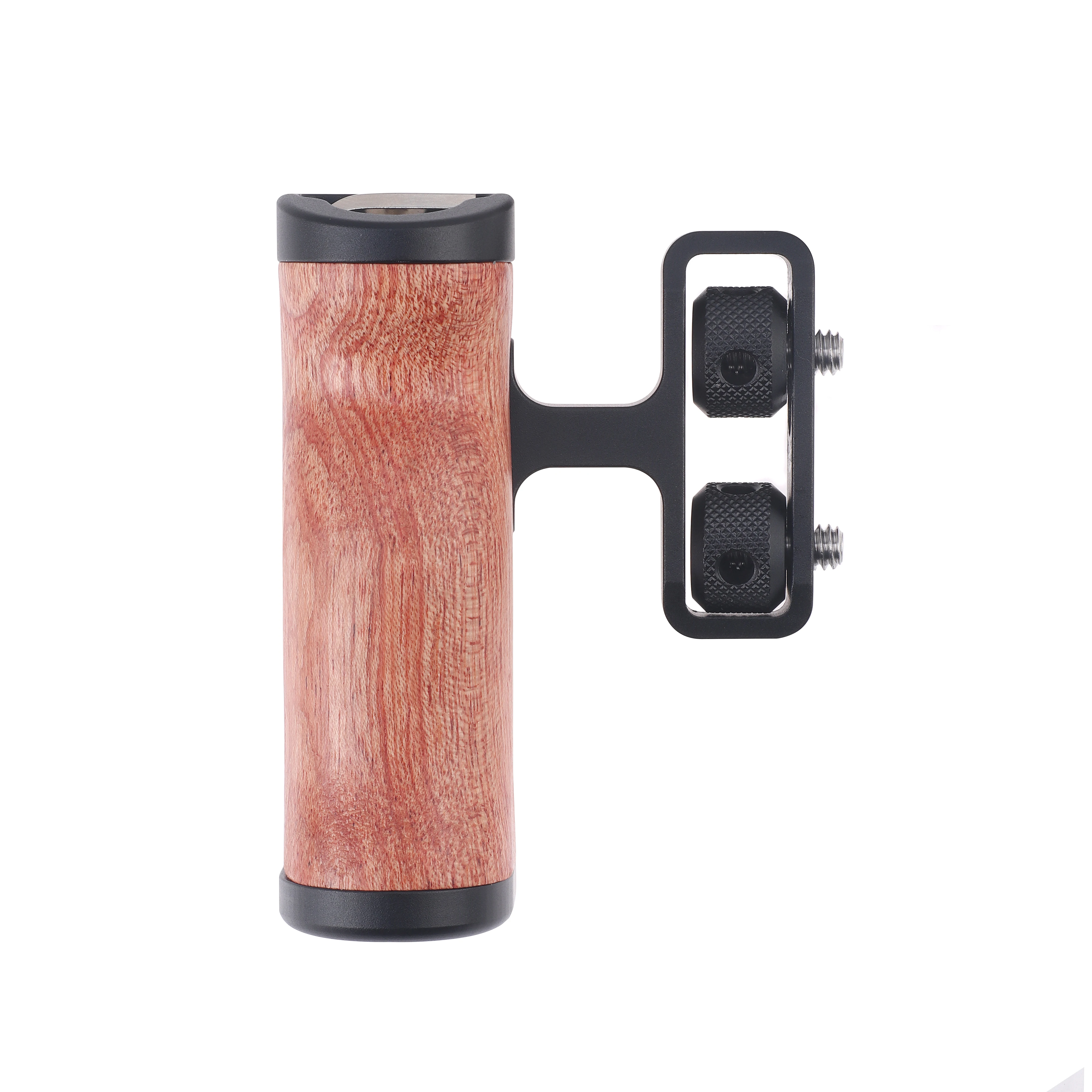 FOTGA Camera Cage Wooden Handle Side Hand Grip with Cold Shoe Mount 1/4&3/8 Inch Screw Hole Video Photography Camera Fotografica