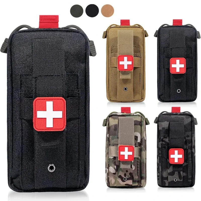 Molle Medical Pouch Tourniquet Holder Tactical First Aid Pouch Trauma Kit IFAK Pouch Emergency EMT Med Kit for Camping Hiking