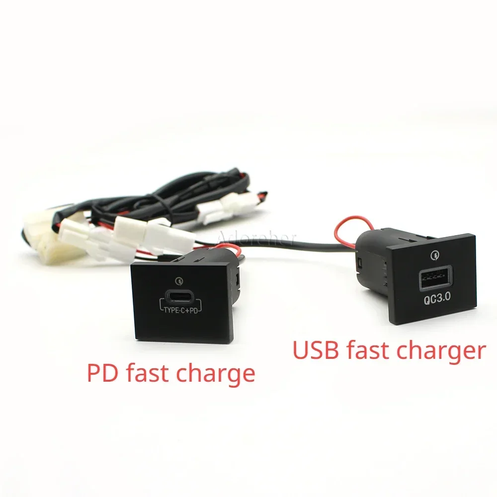 차량용 충전기 소켓 듀얼 QC3.0 USB PD C타입 고속 휴대폰 충전 콘센트 전원 어댑터, 포드 포커스 2 2004-2011 mk2 액세서리