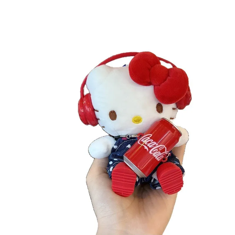 Hellokitty boneca chaveiro pacote embalagem decoração hellokitty segurar vermelho pode pingente bonito presente acessórios brinquedos