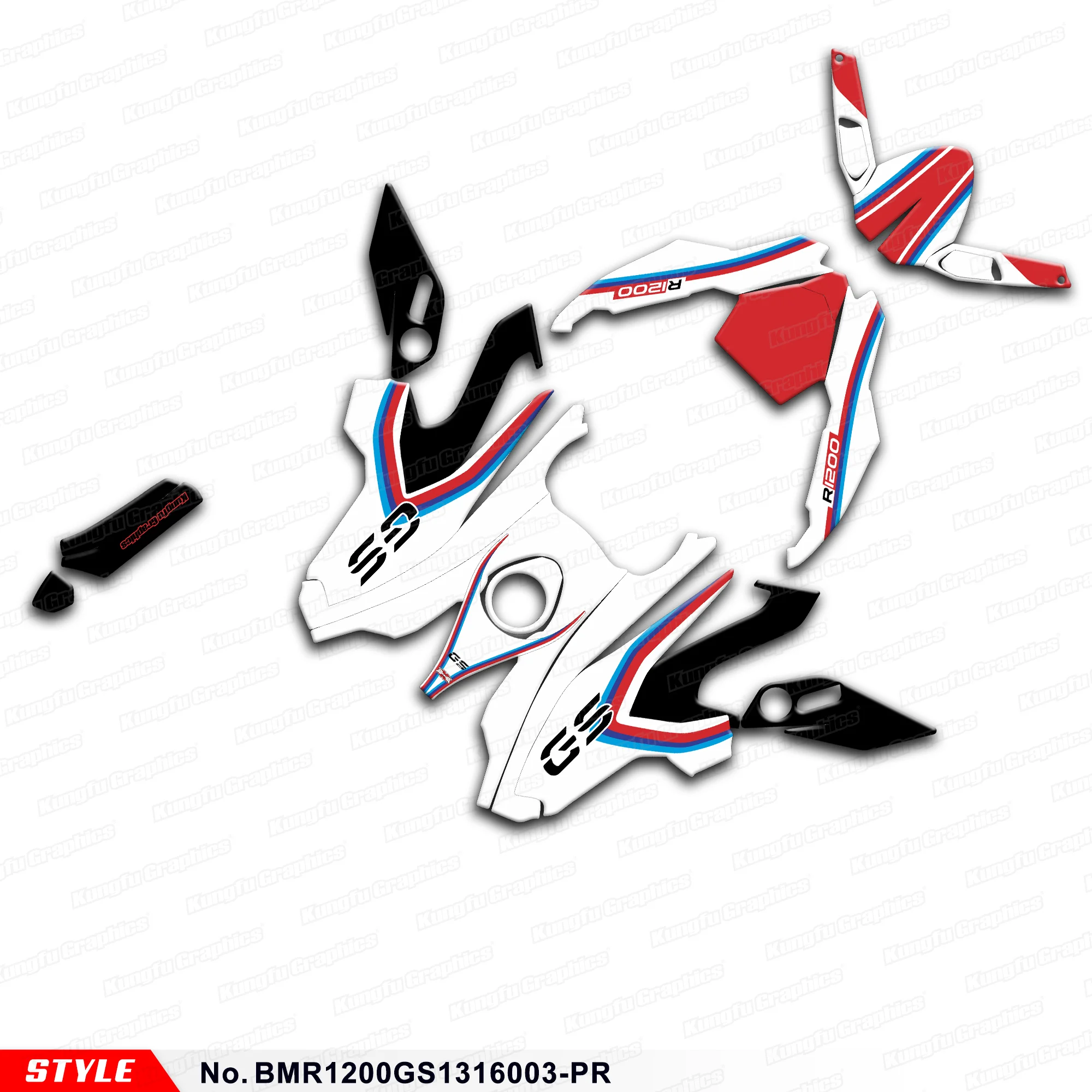 

Пользовательские клейкие наклейки с графикой для R1200 GS R1200GS 2013 2014 2015 2016, номер стиля BMR1200GS1316003-PR