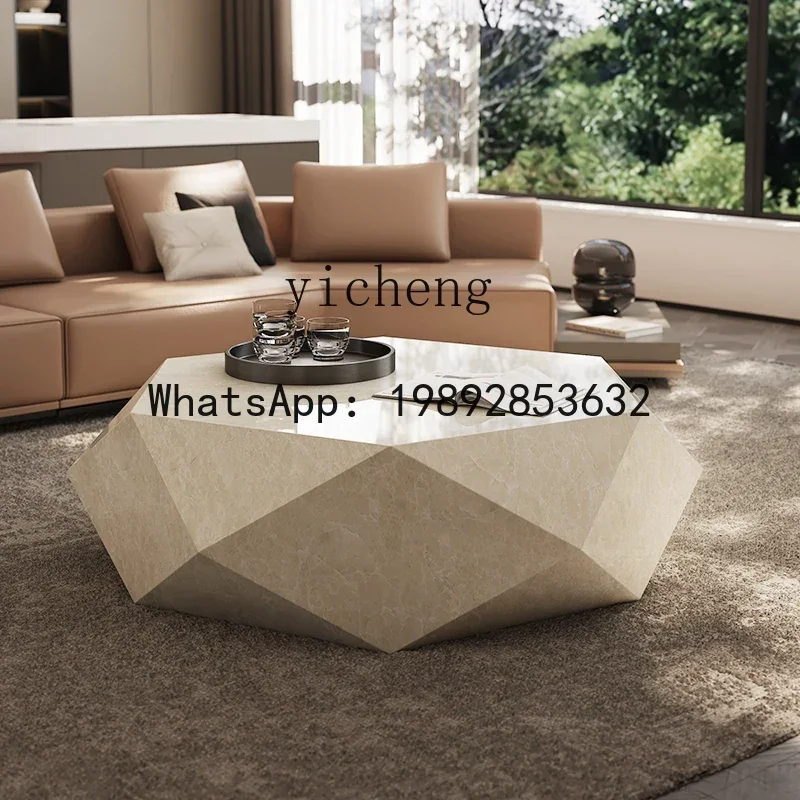 coffee table small apartment slate atmosphere living room new high-end high-end creative coffee table