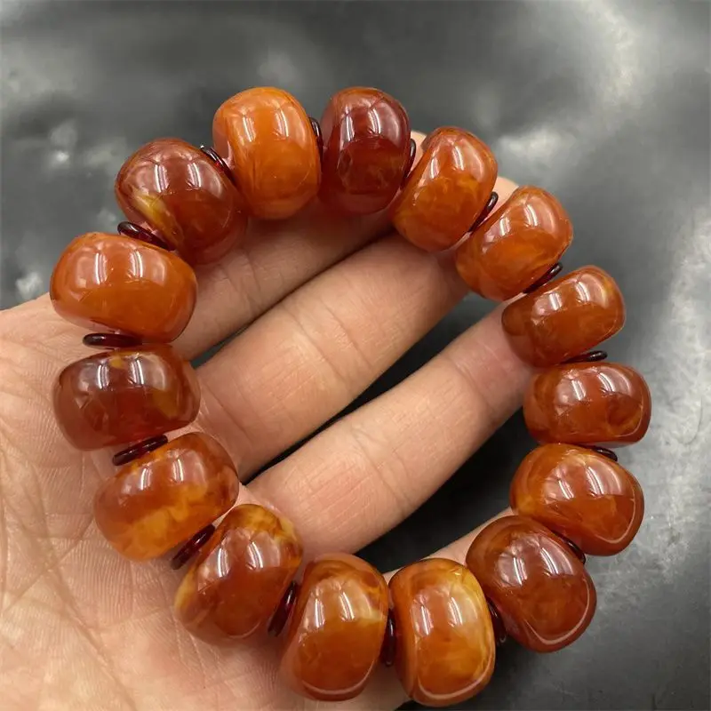 

Amber Beeswax Old Bead Bracelet Optimization Second Generation Amber Beeswax Abacus Bead Bracelet, Bright Old Bead Bracelet