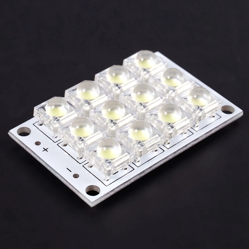 3X New DC 3V 5V 12 LED Super Bright White Piranha LED Circuit Board LED Lights Light Yacht