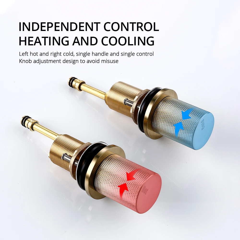 Imagem -04 - Torneira de Bacia de Ouro Rosa Escovado Peças Alças Serrilhadas Torneira Quente e Fria Misturador Conjunto de Furos