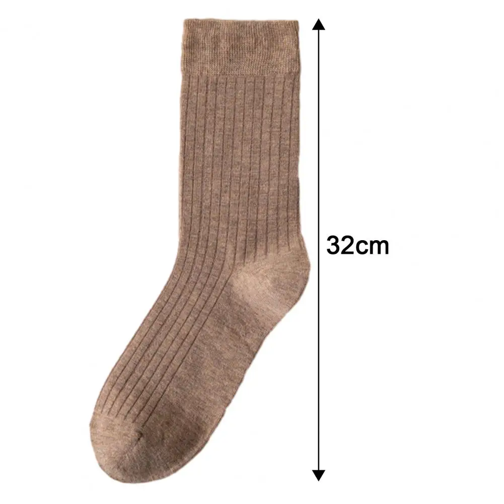 Classic Men Business Socks Mid-tube No Odor Solid Color High Elasticity Men Socks Anti-slip Breathable Soft Sports Cotton Socks