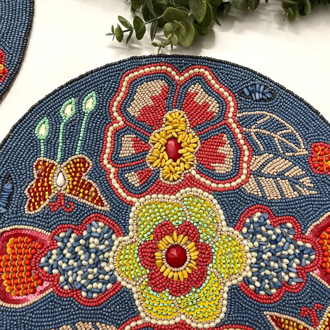 Set of 6 Handmade Placemats 14 Inch | Lightweight Decorative Dining Table Mats for Wedding, Party & Everyday Use | Easy