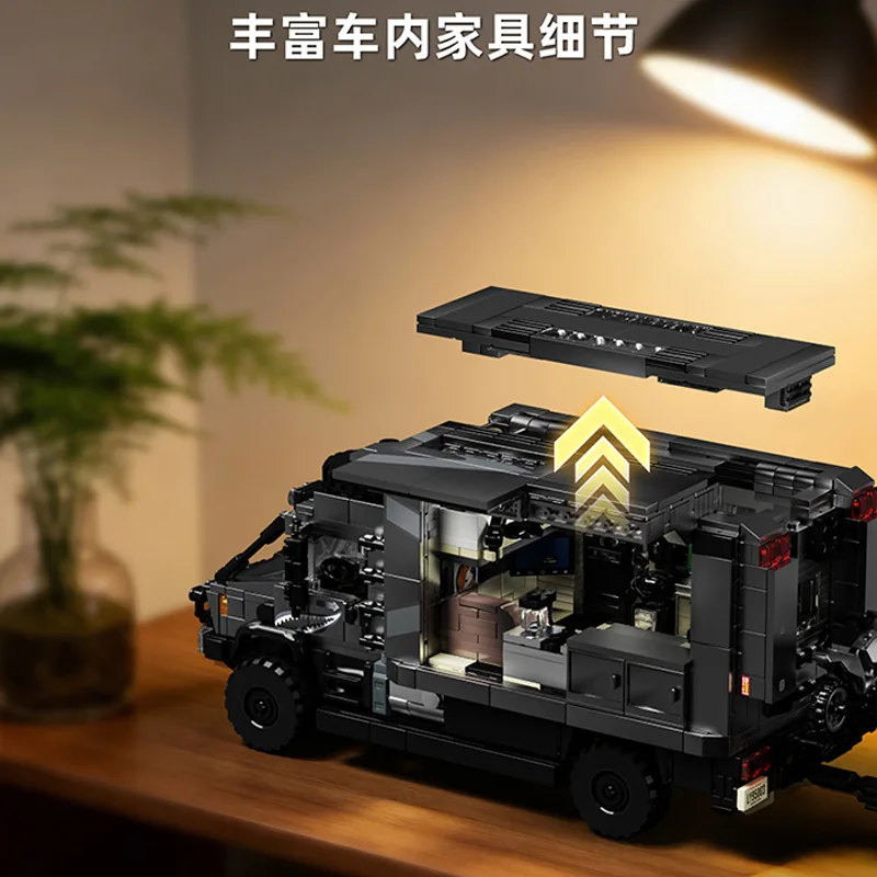 New 95003 2135pcs MOC RV Building Blocks Model Sports Cars and Trucks Bricks Assembling DIY Toys for Children Birthday Gift Set