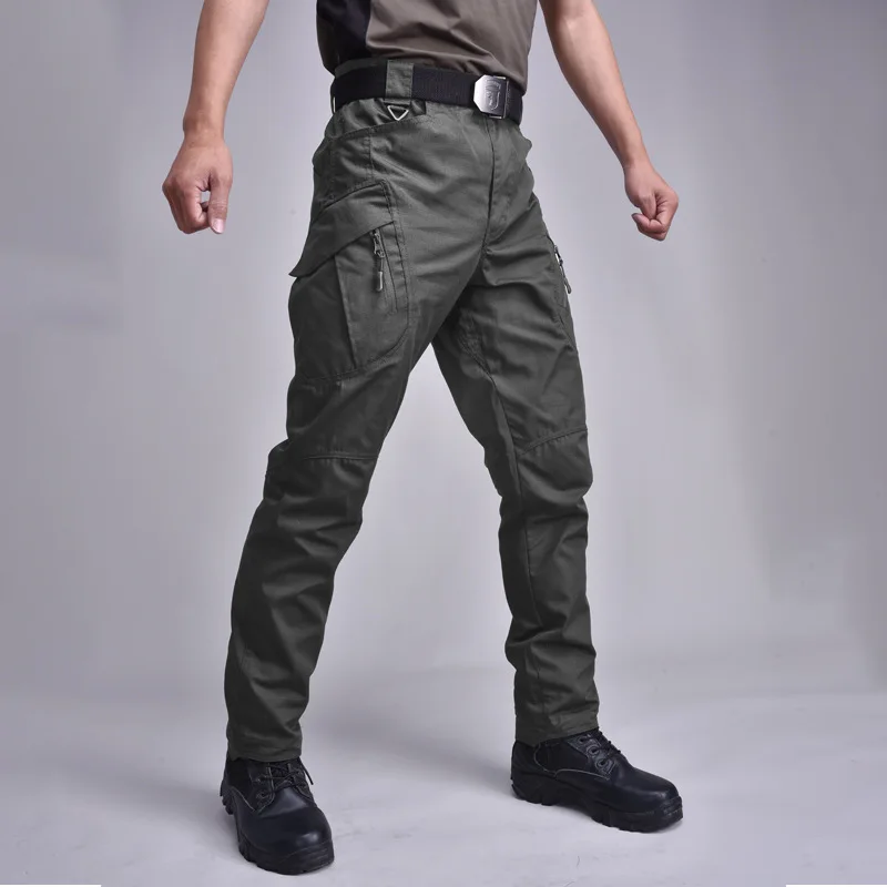 Men-Ripstop-Tactical-Cargo-Pants-Multi-Zipper-Pockets-Slim-Straight-Wear-Resistant-Outdoor-Hiking-Hunting-Combat-Work-Trousers