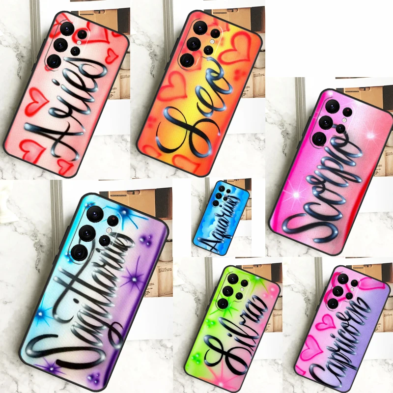 Aries Leo Libra Pisces Virgo Aquarius Case For Samsung Galaxy S24 S23 S22 Ultra S20 S21 FE Note 20 S8 S9 S10 Note 10 Plus Cover