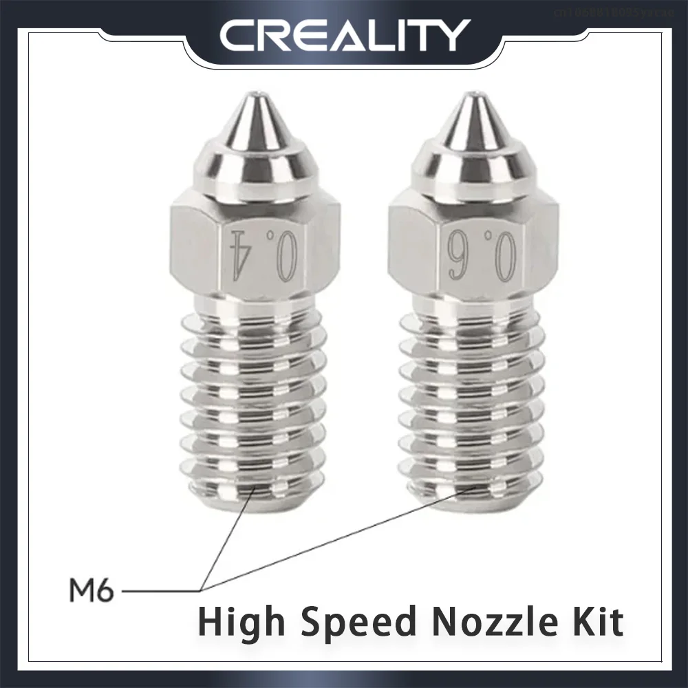 CREALITY High Speed Nozzle Kit 0.4/0.6mm 2pcs for FDM Printers Equipped with Spider High-temperature and High-speed Hotend