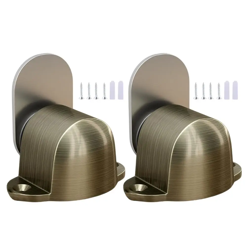 Magnetic Door Stopper Set of 2 for Humid Environments with Robust Zinc Alloy Construction and Design Flexibility