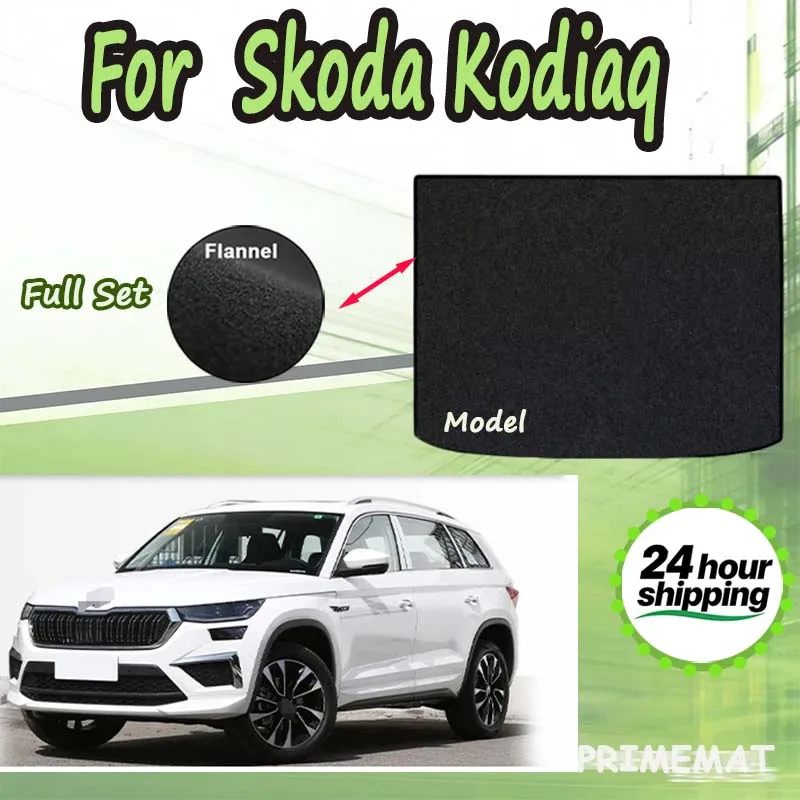 ECOAUTO Rear Trunk Mat For Skoda Kodiaq 2017-2025 Liner Tray Trunk Luggage Floor Carpet Pad Accessories