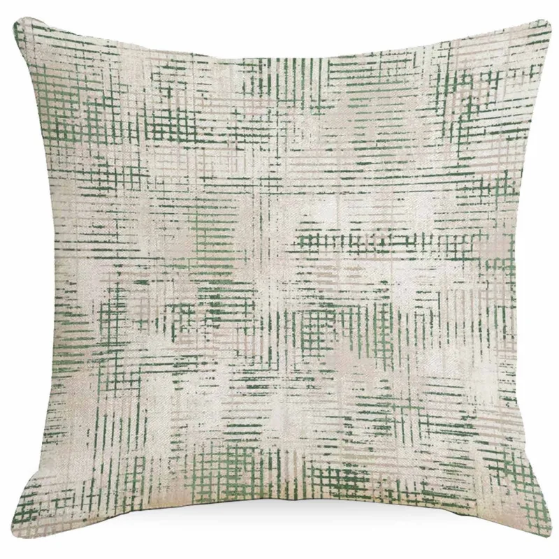 Fijne linnen kussensloop, decoratieve kussensloop voor de bank, Scandinavisch, minimalistisch, modern, abstract patroon.