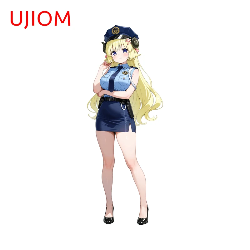 UJIOM Beautiful Police Tsunomaki Watame Wall Stickers Sexy Uniform Temptation Girl Bathroom Decal High Quality Wallpapers DIY